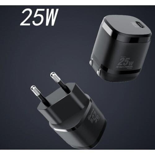 25w Pd fast charger Type C charging head portable EU, US, South Korea plug adapter for Samsung iPhone and other mobile phones
