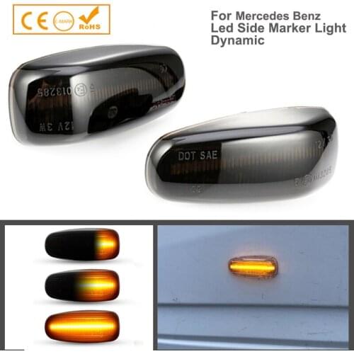 For Mercedes Benz Dynamic LED Side Marker Lamps Turn Signal Repeater Lights Vito W638 W210 Vario W670 Vaneo W414 W124 W208 W901