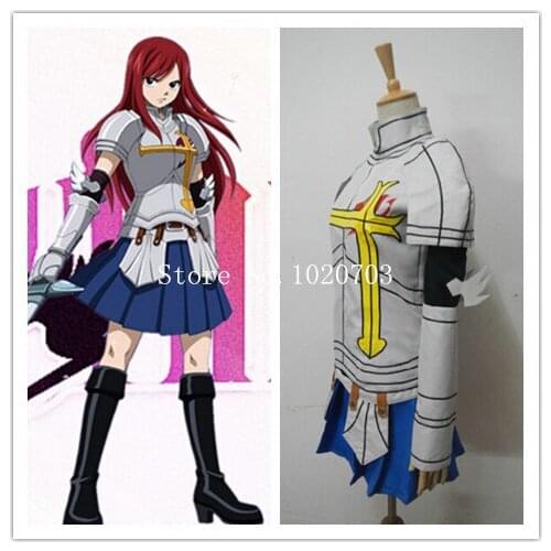 Erza Scarlet fighting clothes from Fairy Tail Cosplay Costume Anysize