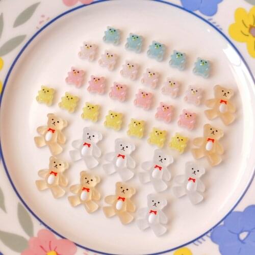 Ins wind Japanese net red bear resin hairpin earrings DIY jewelry accessories earring materials