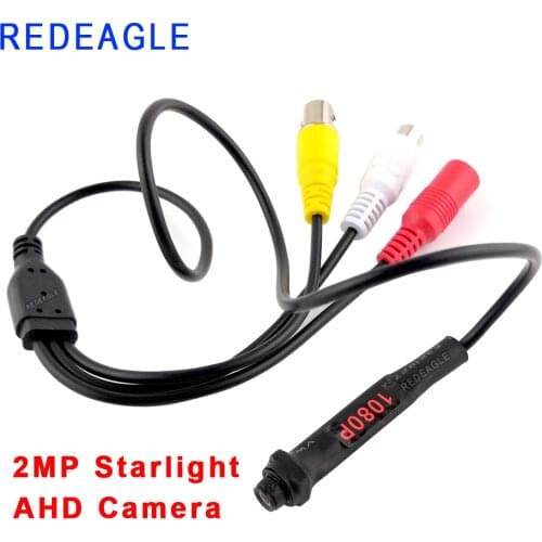 REDEAGLE 1080P HD AHD Camera Starlignt 2MP Mini Bullet Color Security CAM 140 Degree Wide Angle Front View