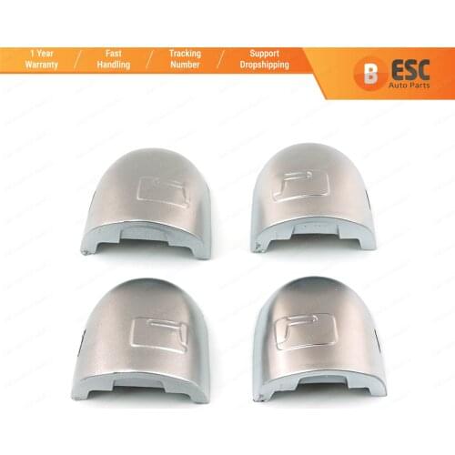 EDP576-2 4X Door Handle Key Hole Cover Cap 8200036411 Silver for Renault Megane Scenic Clio Laguna Twingo Modus Espace Vel Satis