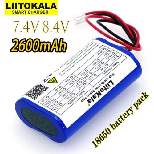 LiitoKala 7.2 V / 7.4 V / 8.4 V 18650 lithium battery 2600 mA Rechargeable battery pack megaphone speaker protection board
