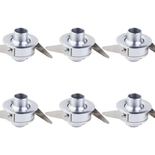 6Pcs 1W LED Mini Light Recessed Spotlight Bulls Eye Lamp Fixture Display Case Cabinet Silver shell