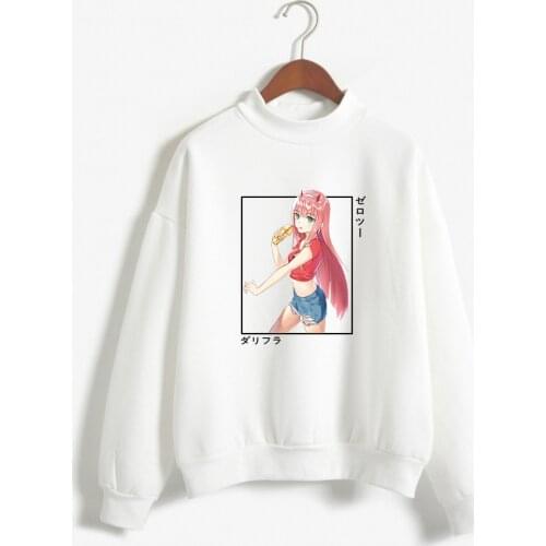 Harajuku 2021 Darling In The Franxx Men Women Unisex Hoodies Classic Anime Zero Two Funny Graphic Sweatshirt Causal Clothes
