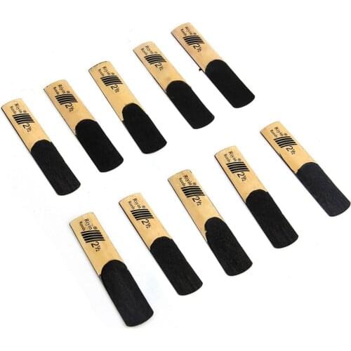 10pcs Clarinet Reeds Set Bb Tone Strength 1.5/2.0/2.5/3.0/3.5/4.0 Wind Instrument Reed Instrument Parts for Saxophone