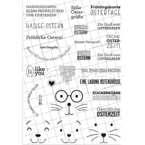 German Easter Clear Stamp for Scrapbooking Transparent Silicone Rubber DIY Photo Album Decor 0223