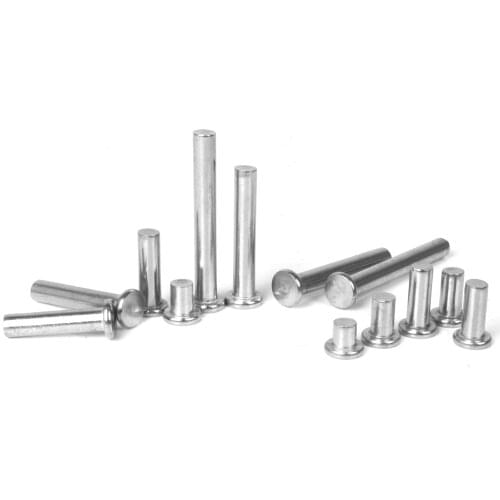 Stainless steel 304 Rivet Flat Head Threaded Rivet GB109 Flat head solid rivets M5 20pcs