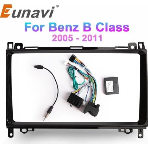 Car radio dashboard Frame For Mercedes Benz B200 A B Class W169 W245 Viano Vito W639 Sprinter W906 Frame Panel Trim Kit