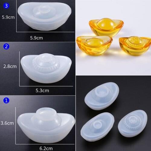 Silicone Mold DIY Epoxy Resin Chinese Ingot Jewelry Making Cake Decoration Handmade Silica Mould Crafts Dried Flower Resin D
