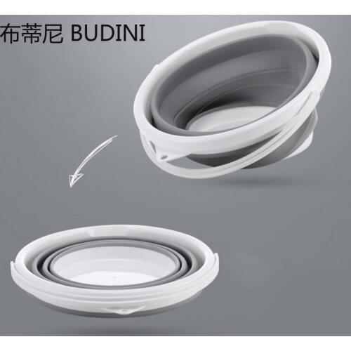 Silicone Folding Bucket for Fishing Promotion Folding Bucket Car Wash Outdoor Fishing Round Square Camp Room Bucket