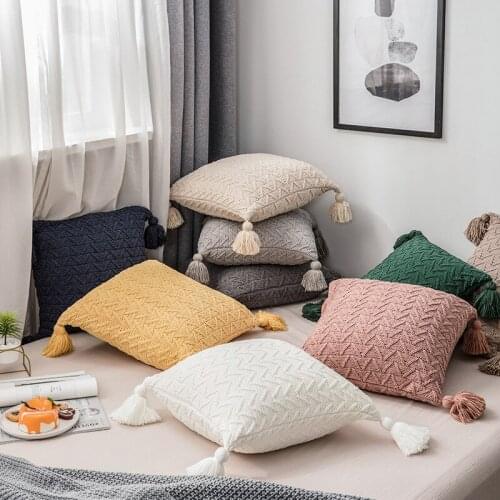 Creative Chenille 45X45cm Decorative Throw Pillowcases For Sofa Bed Car Waist Cushion Case Pillow Cover Solid Color Cojines Dec