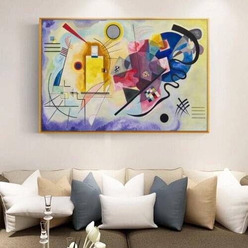 Wassily Kandinsky Yellow Red Blue Wall Paintings For Living Room Wall Art Decor Famous Canvas Art Posters Cuadros Home Decor