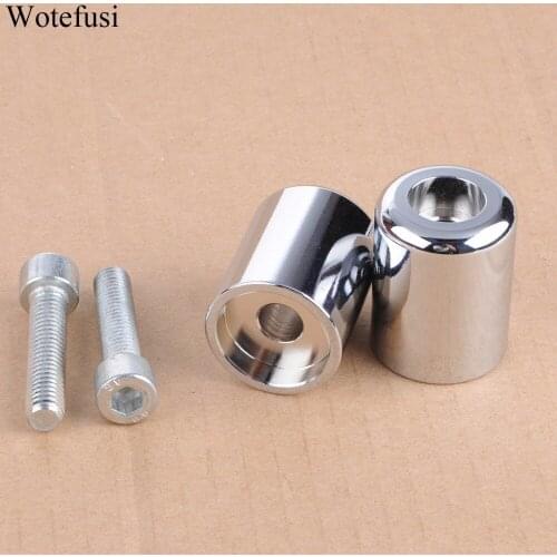 Wotefusi Chrome Handle Bar Ends Grip Caps For Kawasaki 03-12 ZX 6R 636 96-03 ZX7R ZX9 1994-2003 95 96 97 98 99 00 [PA485-A486]
