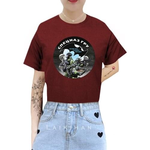 New Summer Clothes Women Fashion GRU Special Forces T-shirt Loose Plus Size Tops Short Sleeve Shirt Tees