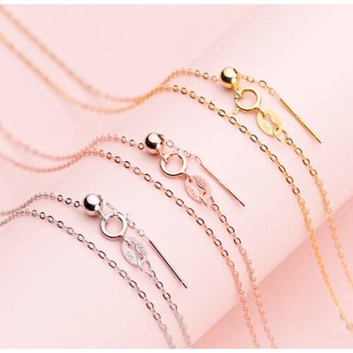 La Monada 45cm Silver Necklace For Women Fine Silver 925 Jewelry Fashion Neck Pendants 925 Silver Chains Woman Thin Choker