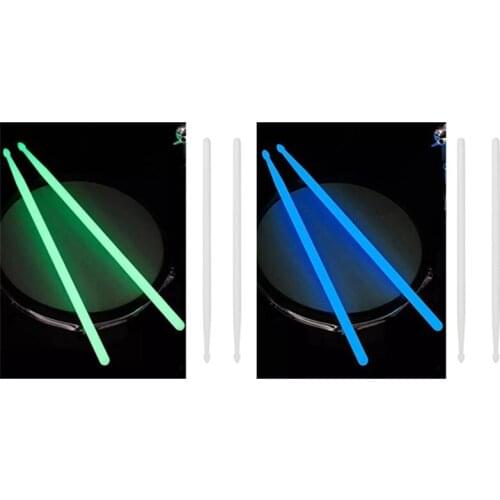 1Pair 5A Luminous Drum Stick Drum Set Fluorescent Drumsticks Jazz Drumsticks Stage Glow in Dark Drum Accessories