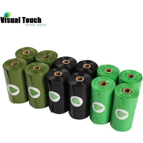 10 Roll Biodegradable Outdoor Dog Poop Bags Corn starch Earth Friendly Waste Bag for Pet Zero Waste with Dispenser