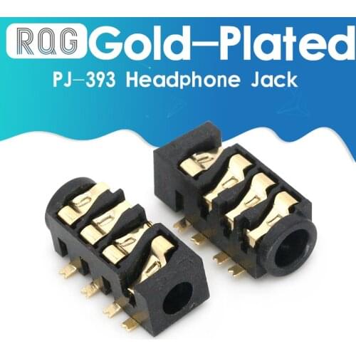 10Pcs PJ-393 Gold-Plated 383 Eight-Foot 7 Foot ,Section 4 Dip 7Pin 3.5Mm Headphone Jack Audio Jack