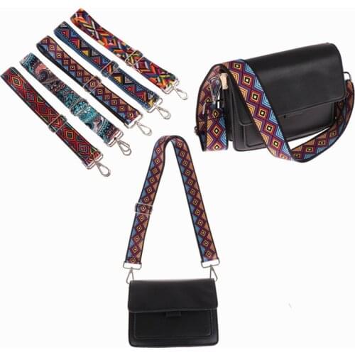 140 Cm O Bag Handle Bag Strap For Women Removable DIY Shoulder Rainbow Handbag Accessories Cross Body Messenger Nylon Bag Straps