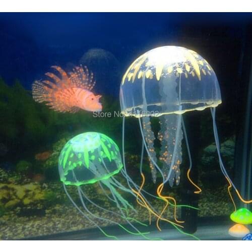180pcs Glowing Effect Artificial Jellyfish Fish Tank Aquarium Decoration Mini Submarine Ornament Underwater Pet Decor