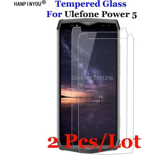 2 Pcs/Lot For Ulefone Power5 Front Tough Tempered Glass 9H 2.5D Premium Screen Protector Film For Ulefone Power 5 6.0"