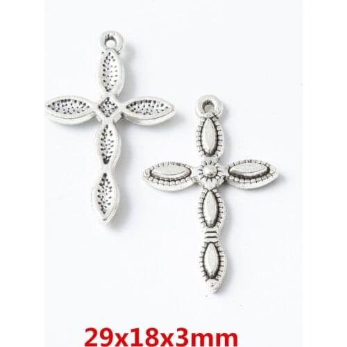 20 pcs Charms cross Pendant Zinc Alloy Fit Bracelet Necklace DIY Metal Jewelry Findings 6711