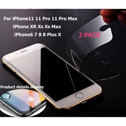 2P Protective tempered glassr For apple iphone 6 7 8 x 11 11pro 11Pro Max XR iphone Xs Xs Max Protective Mobile Phone Glass Film