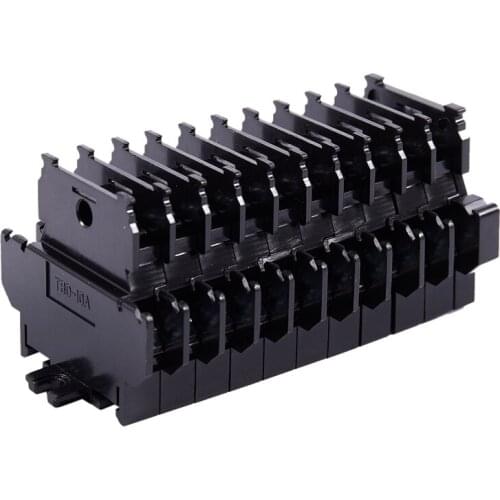 600V 10A 10 Position Double Level Screw Terminal Block Strip