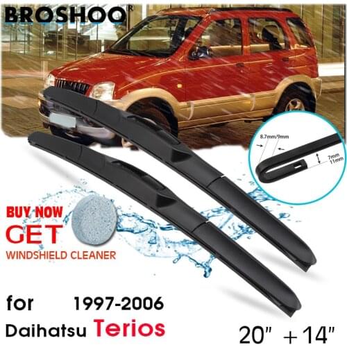 Car Wiper Blade Front Window Windscreen Windshield Wipers Blades Auto Accessories For Daihatsu Terios 20"+14" 1997-2006
