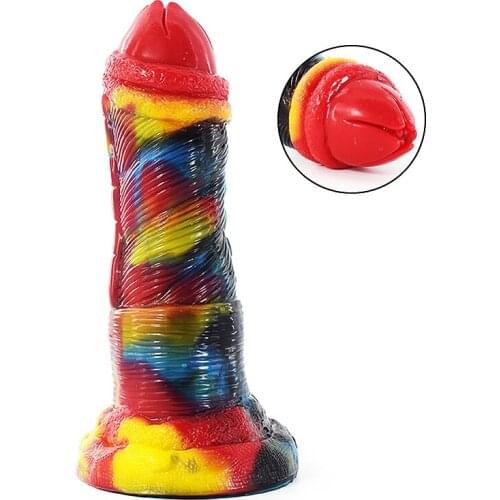 BDSM Multiple Color Fantasy Dildo Health Silicone Anal Plug For Women Butt Masturbator For Gay Suction Cup Huge Alien Sex Toy