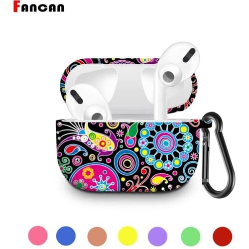 Cover for Airpods Pro Case Silicone Cute Printed style airpods earphone air pods pro Accessories with key chain Airpods Cases