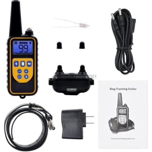 50set Electric Dog Training Collar Waterproof Rechargeable Remote Control Pet with LCD Display for All Size Bark-stop Collars