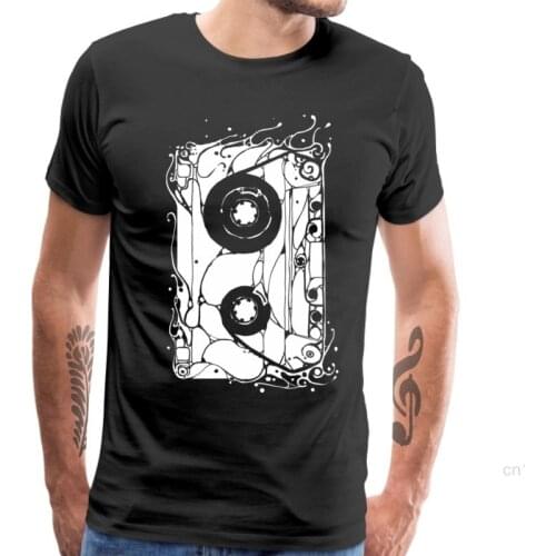 80s Rife Cassette Tees Men Top T Shirt Short Sleeve Old Life T-shirts 100% Cotton Fashionable Music Tshirt Summer/Autumn