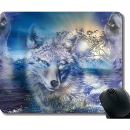 Gaming Mouse Mat,Animal wolf ears Mousepad Nonslip Rubber Backing