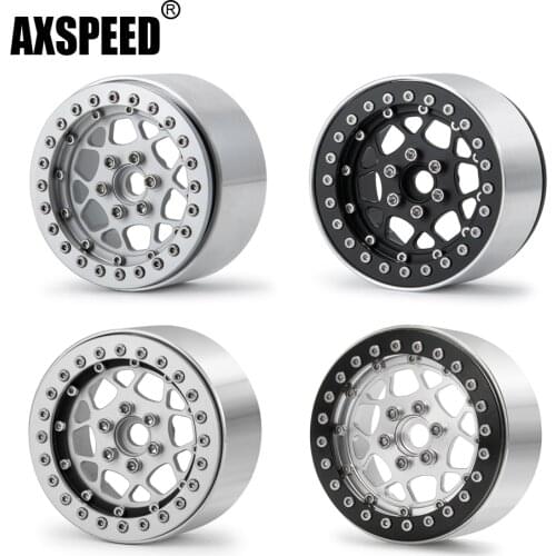AXSPEED 2.2 inch Metal Beadlock Crawler Wheel Rims Hubs 35mm Thickness for Axial Wraith Traxxas TRX-4 1/10 RC Crawler Car Parts