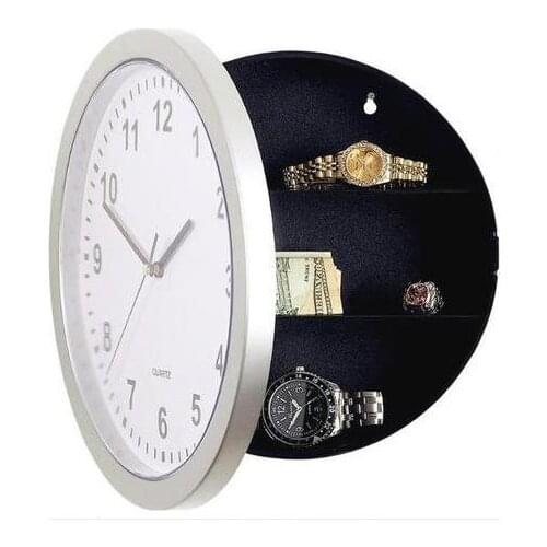 Creative Large Wall Clock Modern Design Safety Box Jewelry Safety Cabinet Bedroom Kitchen Hidden Storage Box Cash Tank SC139