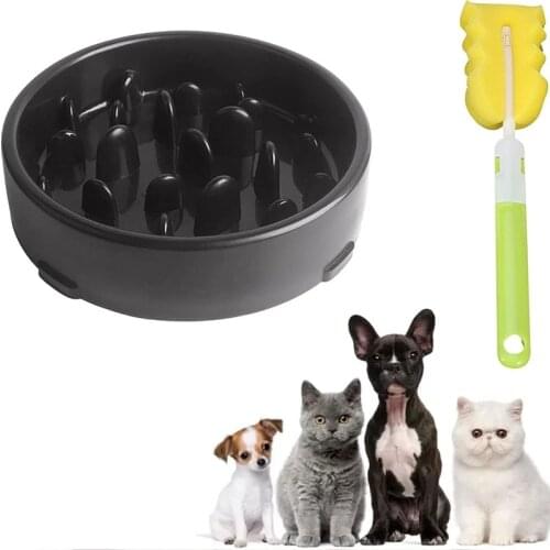 Dog Bowl Slow Feeder Slow Feeding Dog Bowl Interesting Interactive Anti-Sling Bowl for Dogs Cats Reduces Swallowing Overeating
