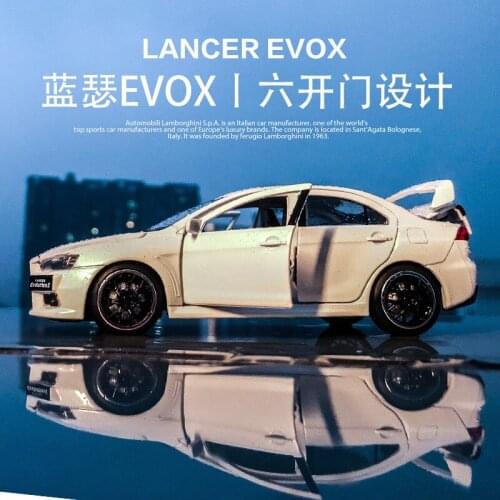 Mitsubishi Lanser Evox Six Door Simulation Acousto-Optic Resilience Childrens Toy Car Model Decoration Off-Road Vehicle Car Lo