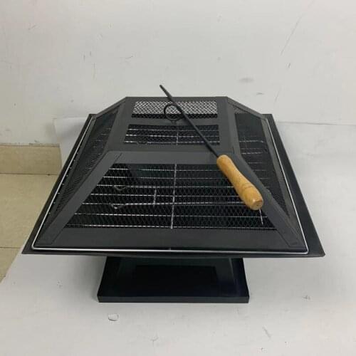 Modernisation Square BBQ Grill Outdoor Heater Garden Outdoor Fireplace Portable Fire Pit Contracted Barbecue Brazier Wood Stove