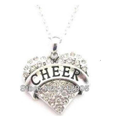 Fashion rhodium plated cheer heart pendant necklace(A120765)