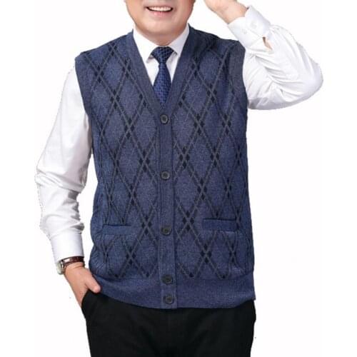 Winter plus sizes thick warm sweater vest coat men fleece sleeveless v neck cardigan mens casual wool sweater coat fall 2019