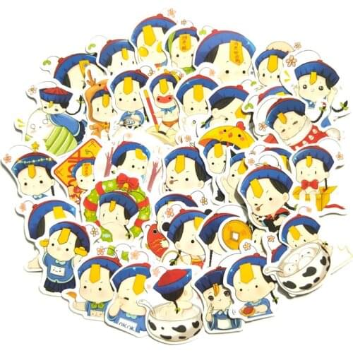 38Pcs 2-3CM Hand Account Zombie Little Boy Stickers For Suitcase Skateboard Laptop Luggage Fridge Phone Sticker