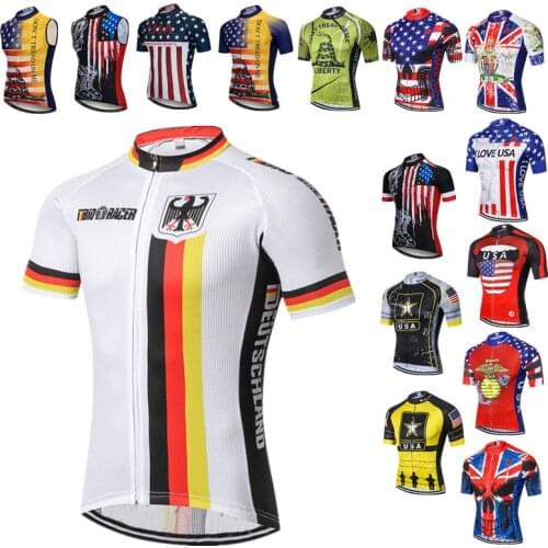 Germany Team Cycling Jersey Mens Summer Cycling Clothing Breathable Bike mtb Jersey Quick Dry Bicycle Shirt Maillot Ciclismo