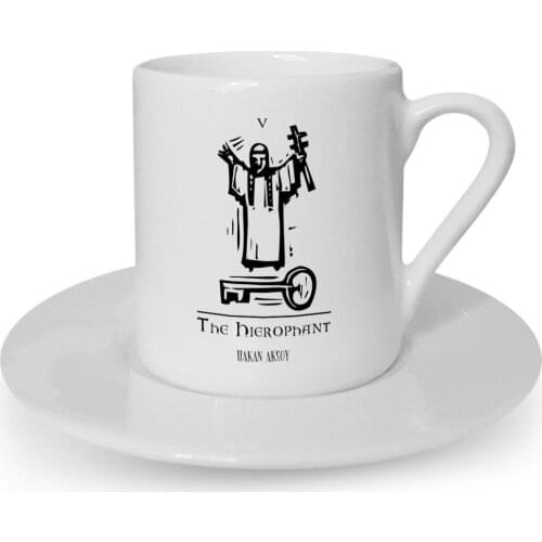 Personalized Tarot The Hierophant (Saint) Turkish coffee Cup