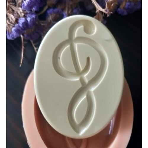 QT0197 PRZY Silicone Mold Fondant Mould Melody Soap Molds Gypsum Chocolate Candle Mold Clay Resin Music Note Silicone