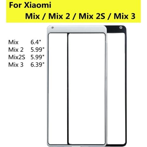 For Xiaomi Mi Mix2S Front Glass Touch Screen Outer Panel Lens Cover Repair Part for xiaomi mix 2s TouchScreen