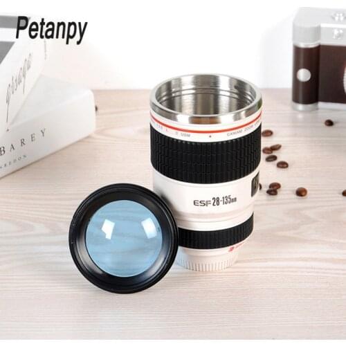 Sixth generation Caniam SLR Camera Lens 24-105mm 1:1 Scale Plastic Coffee Tea MUG 400ML Creative Cups And Mugs With Lid M102