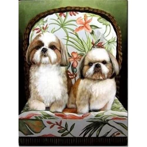 Shih Tzu mosaic diamond 5d DIY diamond embroidery sale full square round 3d diamond painting cute pets home Decoration