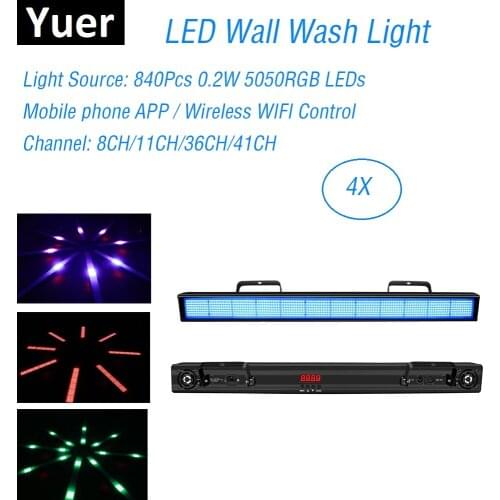LED Wash Wall 840LEDS 0.2W RGB 3IN1 Stage Lighting Effect DMX 512 Bar Wall Wash Light Running Horse Point Control Dj Equipments